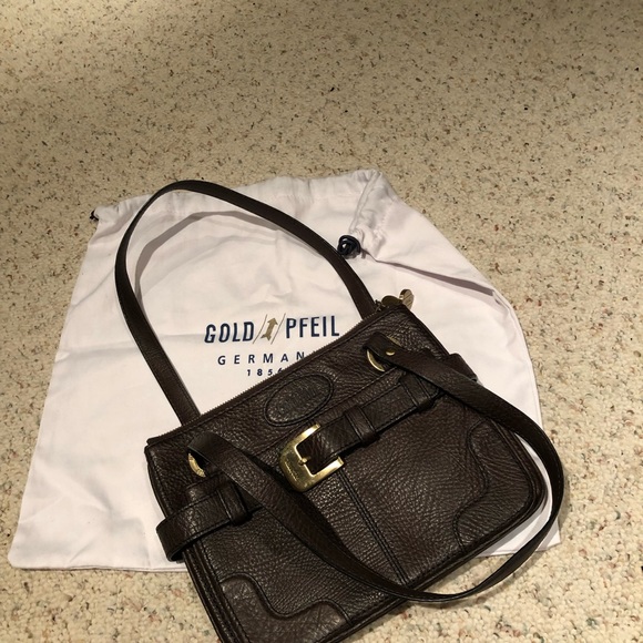 Authentic Gold Pfeil Germany Leather Mini Bag - Picture 7 of 11